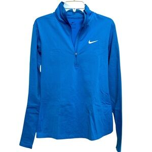 NIKE Dri Fit electric blue half zip women’s size large golf pullover shirt